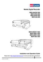 Brigade MDR-408W-1000 Installation And Operation Manual
