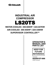 Sullair LS20T 1450 CFM Operator's Manual And Parts List