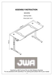 JWA NEVERS 75137 Assembly Instructions Manual