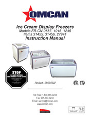 Omcan FR-CN-1245 Instruction Manual