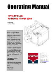HYCON FLEX HPP14V Operating Manual