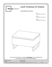 Mainstays MS17-D4-1007-10 Assembly Instructions Manual