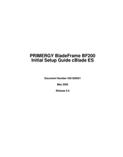 PRIMERGY BladeFrame BF200 Initial Setup Manual