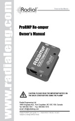 Radial Engineering ProRMP Owner's Manual