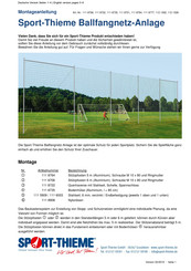 Sport-Thieme 111 8706 Assembly Instructions Manual