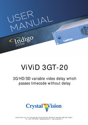 Crystal Vision Indigo ViViD 3GT-20 User Manual