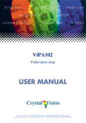 Crystal Vision ViPA102 User Manual