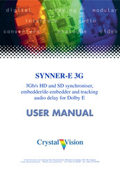 Crystal Vision SYNNER-E 3G User Manual