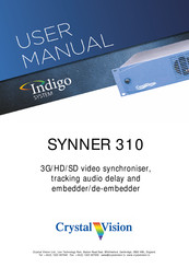 Crystal Vision Indigo SYNNER 310 User Manual