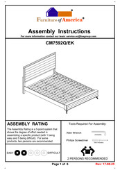 Furniture of America CM7592Q Assembly Instructions Manual