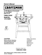 Craftsman 137.218250 Owner's Manual