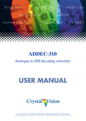 Crystal Vision ADDEC-310 User Manual