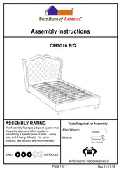 Furniture of America CM7016IVEK Assembly Instructions Manual