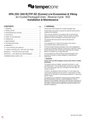 TemperZone OPA 450RLTFP-DZ Installation & Maintenance