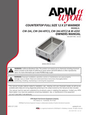 Middleby APW Wyott CW-3Ai-KFC1 Owner's Manual