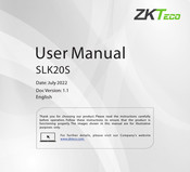 ZKTeco SLK20S User Manual