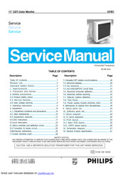 Philips 107B7 Service Manual