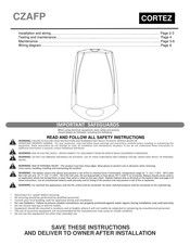 Acuity Brands Holophane Cortez CZAFP Series Instructions Manual