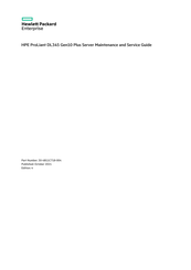 HP ProLiant DL345 Gen10 Plus Maintenance And Service Manual