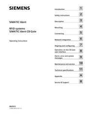 Siemens SIMATIC Ident CB Gate Operating Instructions Manual