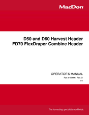 MacDon FD70 Operator's Manual