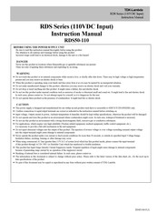 TDK-Lambda RDS Series Instruction Manual