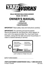 Yardworks 60-1607-8 Owner's Manual