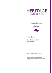 Heritage Stamford PSFW10S Installation Manual