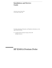 HP E3491A Installation And Service Manual