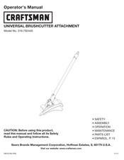 Craftsman 316.792440 Operator's Manual