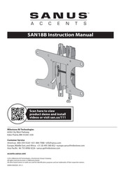sanus accents SAN18B Instruction Manual