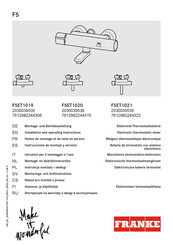 Franke 2030039538 Installation And Operating Instructions Manual