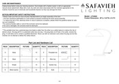 Safavieh Lighting LIT4466A Quick Start Manual