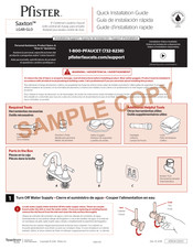 Spectrum Brands Pfister Saxton LG48-GL0 Quick Installation Manual