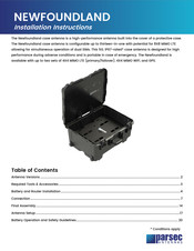 Parsec Technologies NEWFOUNDLAND L Installation Instructions Manual