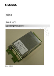 Siemens ECOS SRIF 2002 Operating Instructions Manual
