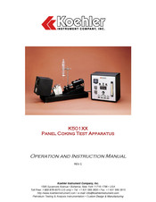 Koehler K50110 Operation And Instruction Manual
