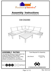 Furniture of America Winona CM-OS2580 Assembly Instructions Manual