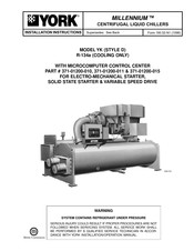 York Millenium YK D Series Installation Instructions Manual