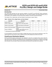 Lattice Semiconductor sysCLOCK ECP5 Usage Manual