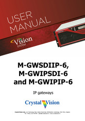 Crystal Vision Vision M-GWIPIP-6 User Manual