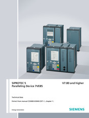 Siemens SIPROTEC 5 7VE85 Manual