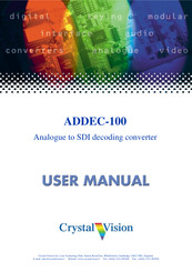 Crystal Vision ADDEC-100 User Manual
