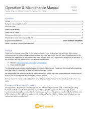 Sauber 1521-PRD Operation & Maintenance Manual