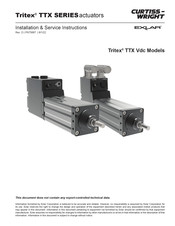 Exlar Curtiss-Wright Tritex TTX Series Installation & Service Instructions Manual