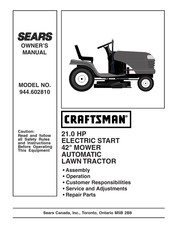 Sears Craftsman 944.602810 Owner's Manual