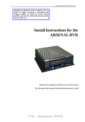 10-8 Video ARSENAL Install Instructions Manual