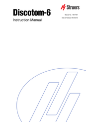 Struers Discotom-6 Instruction Manual