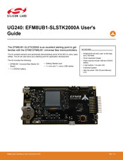Silicon Laboratories EFM8UB1-SLSTK2000A User Manual