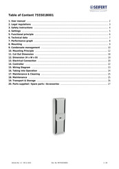 Seifert 755501B001 User Manual